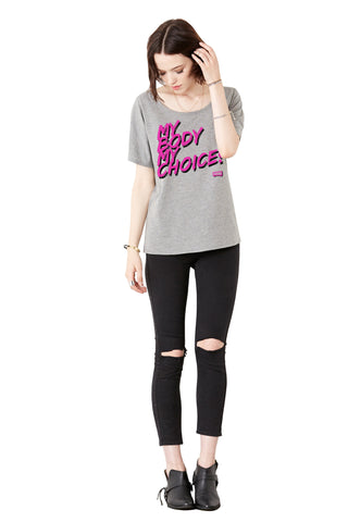 Women's Fitted 100% Cotton "#Feminist" Tee - Pink