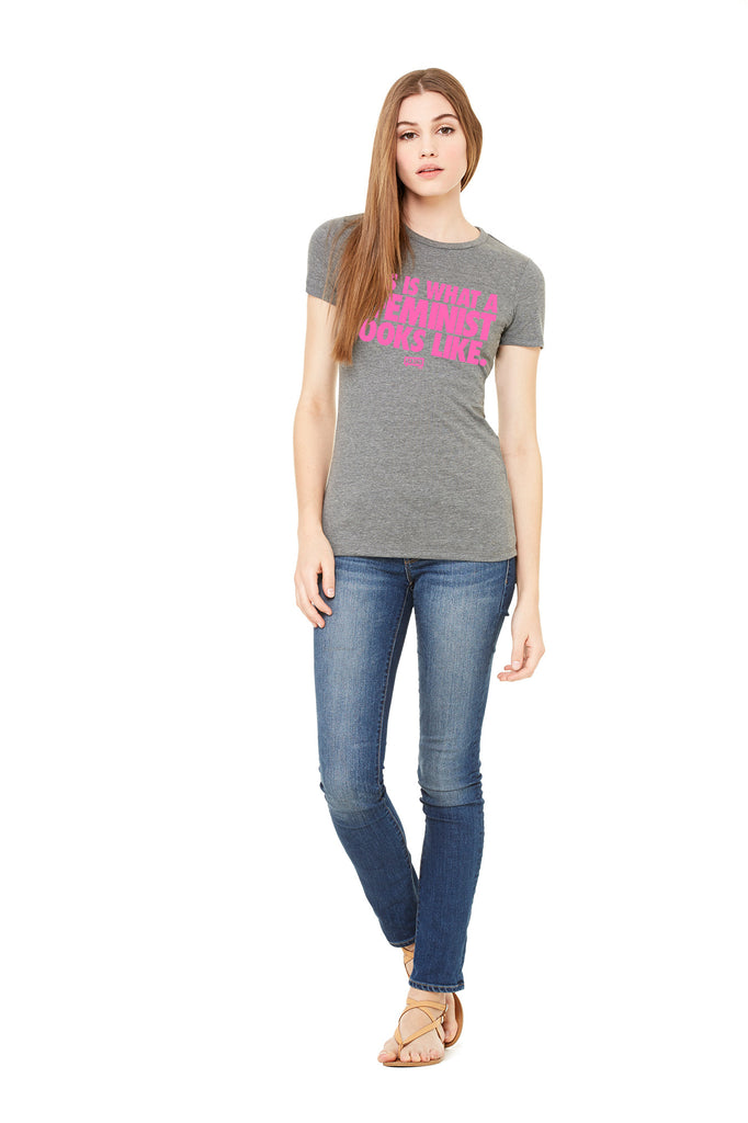 Women's Fitted Vintage "#Feminist" Tee