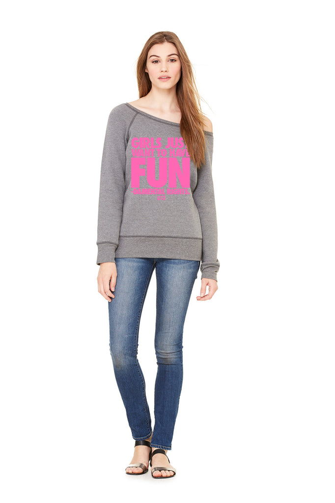 Women's Fleece Wide Neck "Fundamental Rights" Sweatshirt