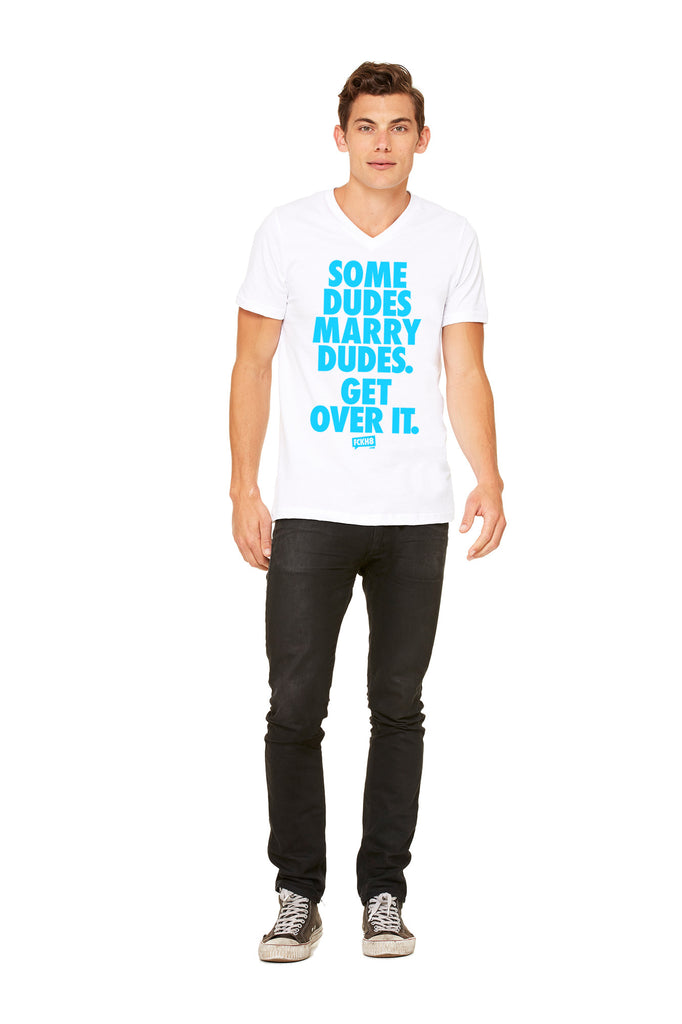Men's 100% Cotton V-neck "Some Dudes" Tee
