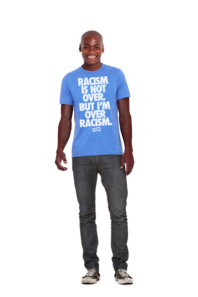 Blue Unisex Vintage Blend "Anti-Racism" Tee